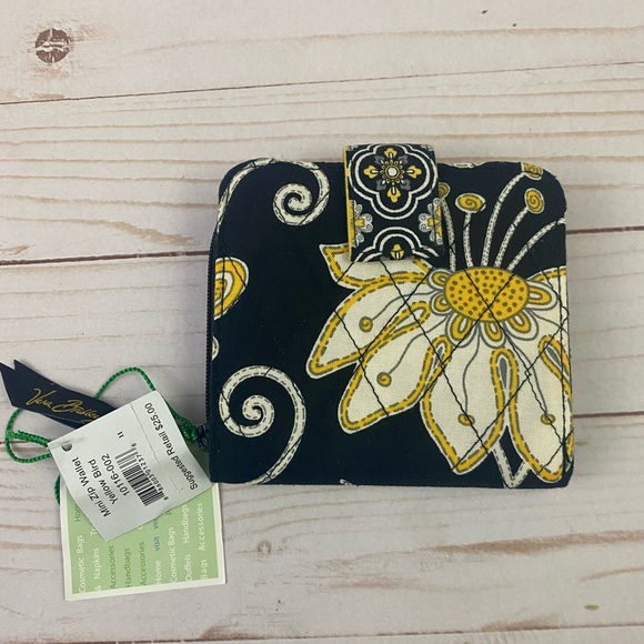 Vera Bradley Handbags - NWT Vera Bradley Mini Zip Wallet Yellow Bird Retired Pattern